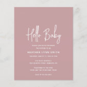 Begroting van het Roos Hallo Baby shower (Voorkant)
