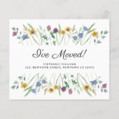 Begroting Verhuisbericht met wilde bloemen (Voorkant)