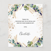 Begroting verjaardag 50 eucalyptus - bedankt voor  (Achterkant)