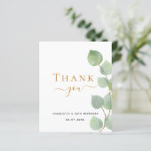Begroting verjaardag 50 eucalyptus - bedankt voor  (Staand voorkant)