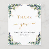 Begroting verjaardag 50 eucalyptus - bedankt voor  (Voorkant)