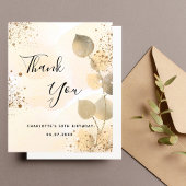 Begroting verjaardag 50 eucalyptus glitter dank u