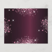 Begroting verjaardag bogundy roze floral save the (Achterkant)