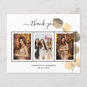 Begroting verjaardag eucalyptus foto bedankt kaart