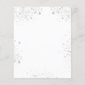 Begroting verjaardag floral Silver glitter uitnodi (Achterkant)