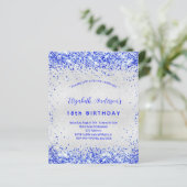 Begroting verjaardag zilverkoninklijke blauwe uitn (Staand voorkant)