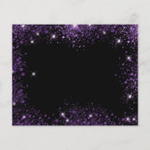 Begroting verjaardag zwarte paarse glitter sparen  (Achterkant)