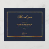 Begroting verjaardagsblauw goudfoto bedankt (Voorkant)