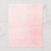 Begroting verjaardagsdagsbruin roze florale uitnod (Achterkant)