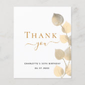 Begroting verjaardagsdatum eucalyptus goud dank je (Voorkant)