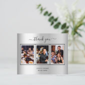Begroting verjaardagsfoto zilverfoto bedankt (Staand voorkant)