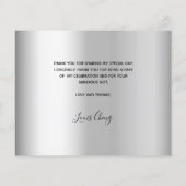 Begroting verjaardagsfoto zilverfoto bedankt (Achterkant)