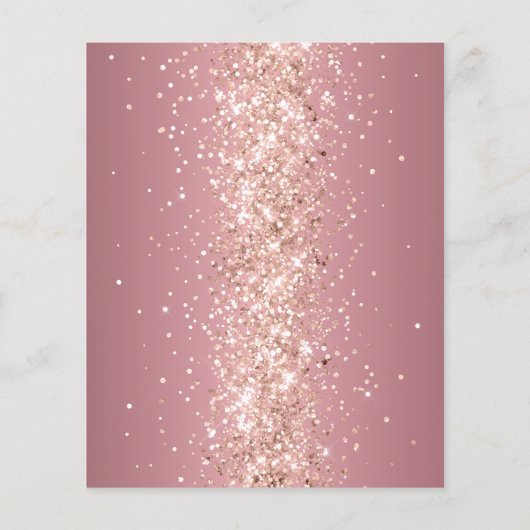 Begroting verjaardagsglitter roos goud (Achterkant)