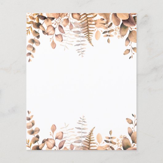 Begroting verjaardagsgouden eucalyptusuitnodiging (Achterkant)