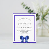 Begroting verjaardagskoninklijke blauwe witte boeg (Staand voorkant)