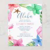 Begroting verjaardagszomer tropische feestdag flyer (Voorkant)