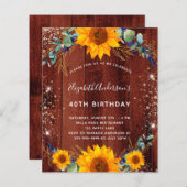 Begroting verjaardagszonnenbloem rustig bruin hout (Voorkant / Achterkant)