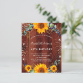 Begroting verjaardagszonnenbloem rustig bruin hout (Staand voorkant)