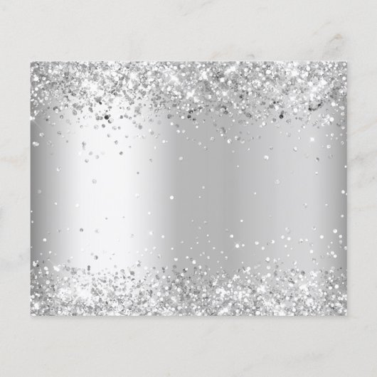 Begroting verjaart witte zilverglitter behalve dat (Achterkant)