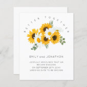 Begroting Verloving zonnebloemen Aankondiging beke (Voorkant / Achterkant)