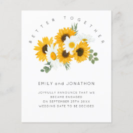 Begroting Verloving zonnebloemen Aankondiging beke