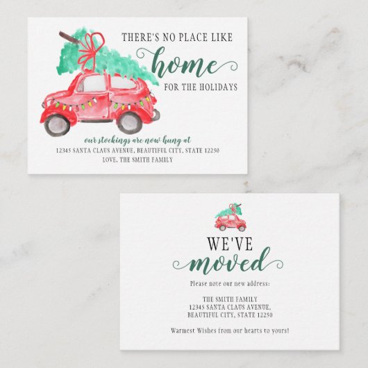 Begroting Verplaatst kerstboomstartvakantie Notitiekaartje (Voorkant / Achterkant)