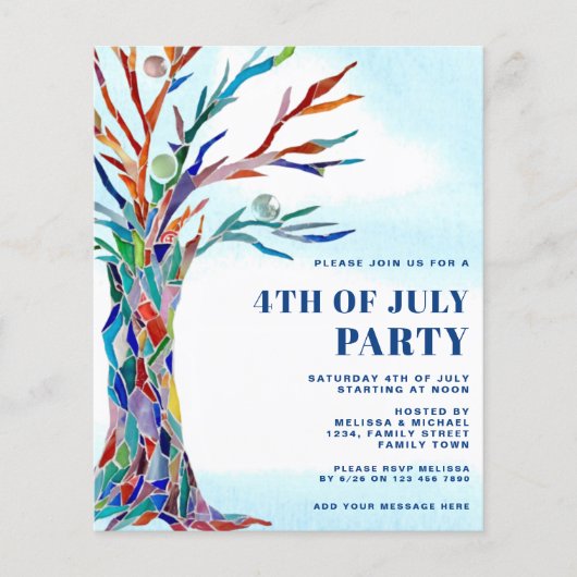 Begroting Vierde uitnodiging van juli Flyer (Voorkant)