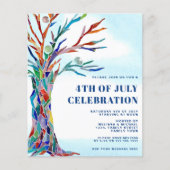 Begroting Vierde van de Uitnodiging van de Dag van Flyer (Voorkant)