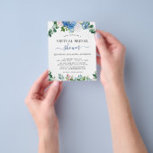 Begroting Virtual Vrijgezellenfeest Eucalyptus Blu Flyer (Hand)