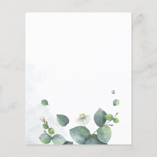 Begroting Virtual Vrijgezellenfeest Eucalyptus Gre Flyer (Achterkant)