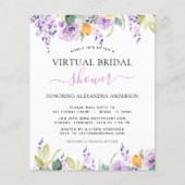 Begroting Virtual Vrijgezellenfeest Paars Greenery Flyer (Voorkant)