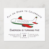 Begroting vliegt over vliegdaguitnodiging (Voorkant)