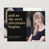 BEGROTING Volgende avontuurlijke uitnodiging van h (Voorkant / Achterkant)