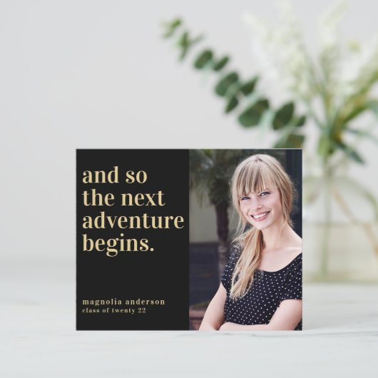 BEGROTING Volgende avontuurlijke uitnodiging van h (Staand voorkant)