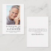 Begroting voor altijd in ons hart Foto Hartelijk d Notitiekaartje (Voorkant / Achterkant)