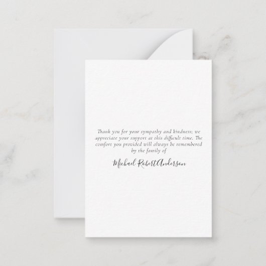 Begroting voor altijd in ons hart Foto Hartelijk d Notitiekaartje (Achterkant)