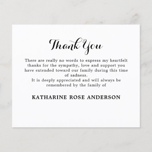 Begroting voor altijd in ons hart Funeral Hartelij (Achterkant)