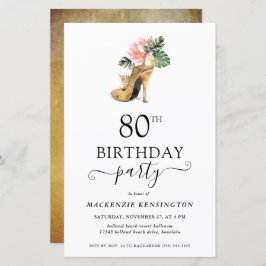 Begroting voor Chic Floral Gold High Heels 80th Bi