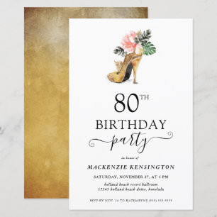 Begroting voor Chic Floral Gold High Heels 80th Bi