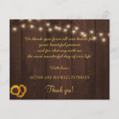 Begroting voor de bruiloft met zonnebloemen bedank flyer (Achterkant)