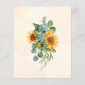 Begroting voor de bruinzonnebloemen eucalyptusgoud (Achterkant)