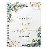 Begroting voor de jaarwisseling van het gastboek e notitieboek (Voorkant)