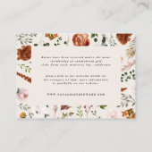 Begroting voor de natuurlijke roestbloem, elegant  informatiekaartje (Achterkant)