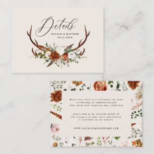 Begroting voor de natuurlijke roestbloem, elegant  informatiekaartje