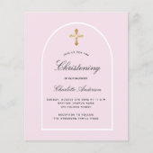 Begroting voor de viering van een roze babymeisje (Voorkant)