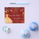 Begroting voor gouden gouden jurk op feestdag, beh flyer (Enkel)