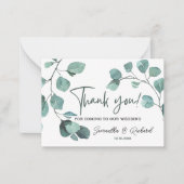 Begroting voor groene weddenschappen met Eucalyptu Notitiekaartje (Voorkant)