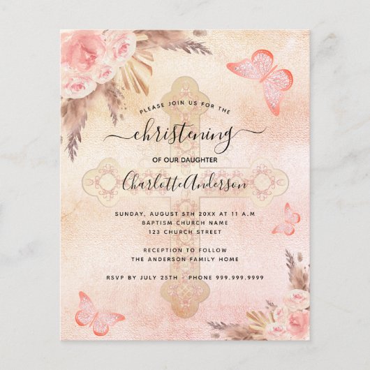 Begroting voor het bakken van pampas (Voorkant)