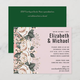 Begroting voor het blush Pink Floral Sage Weddensc