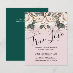 Begroting voor het blush Pink Floral Sage Weddensc